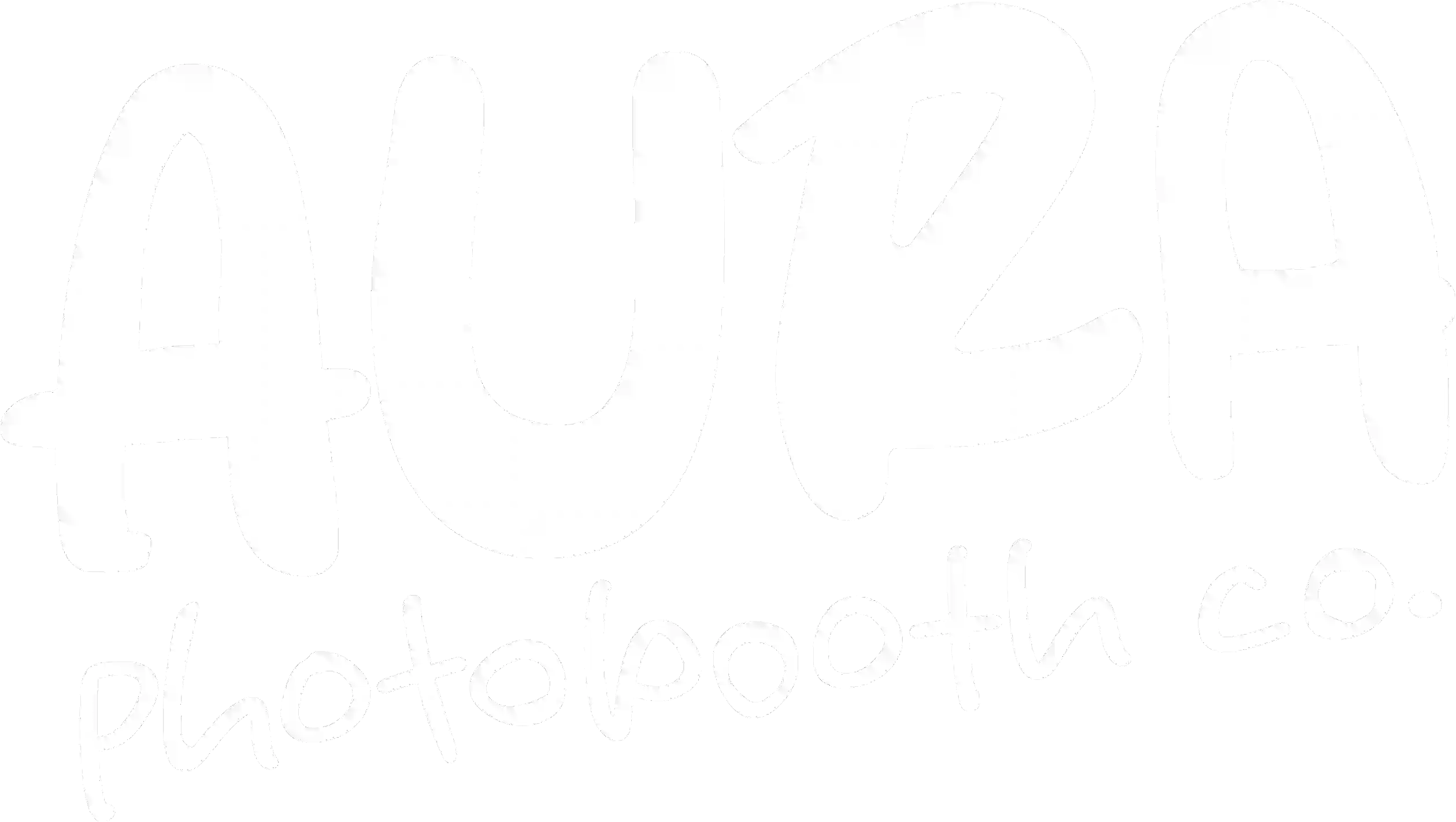 Aura Photobooth Co. Logo in white